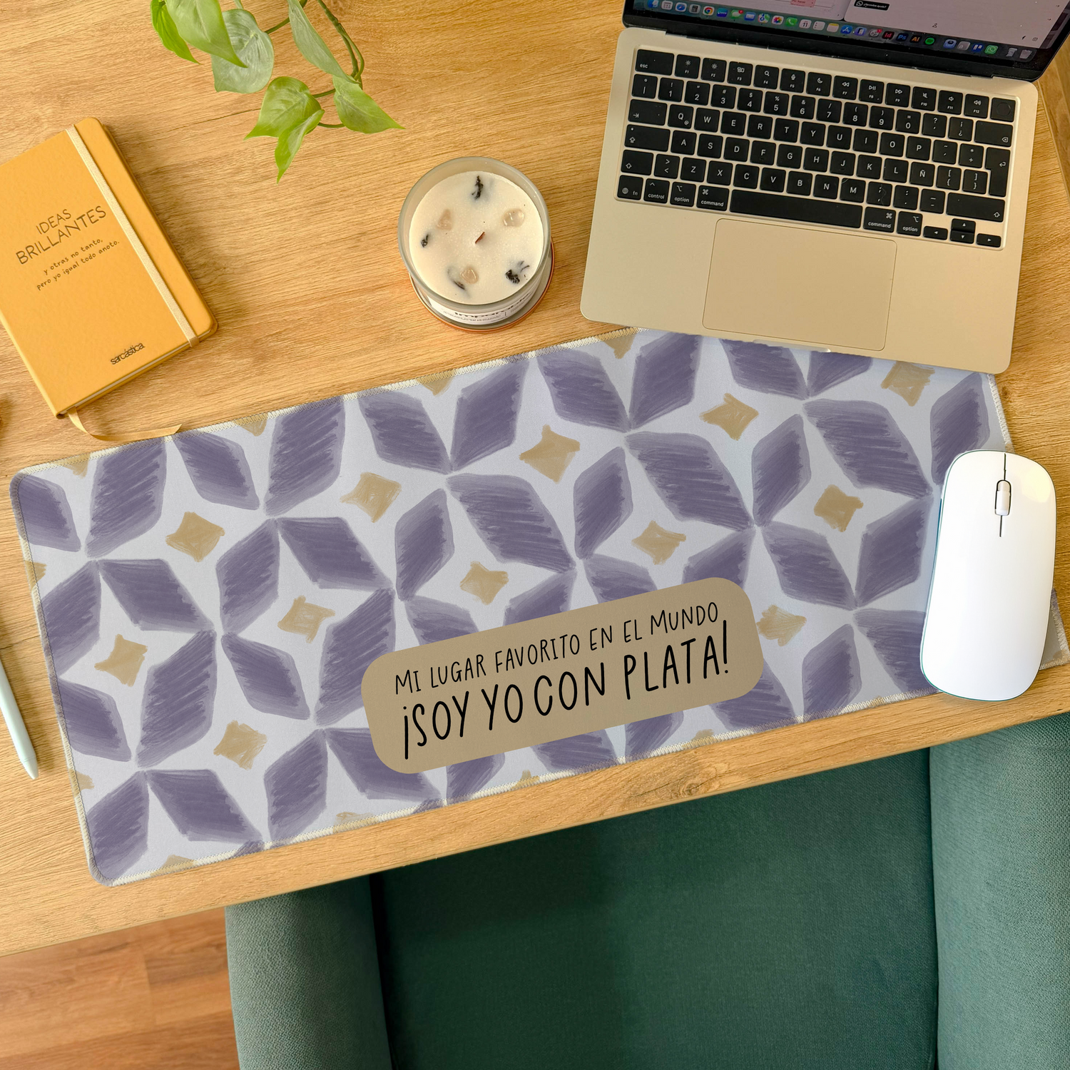 Mousepad ExtraLarge - Mi lugar favorito en el mundo ¡Soy yo con plata!