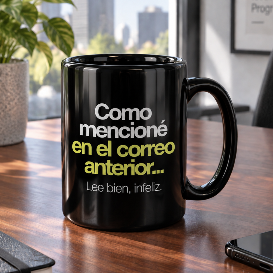 Taza Trabajo Como mencioné en el correo anterior...
