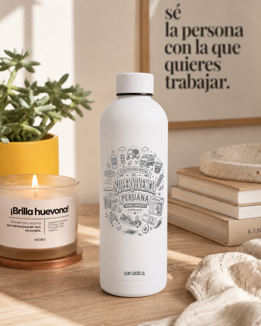 Botella Térmica Velvet: Supervivencia Peruana