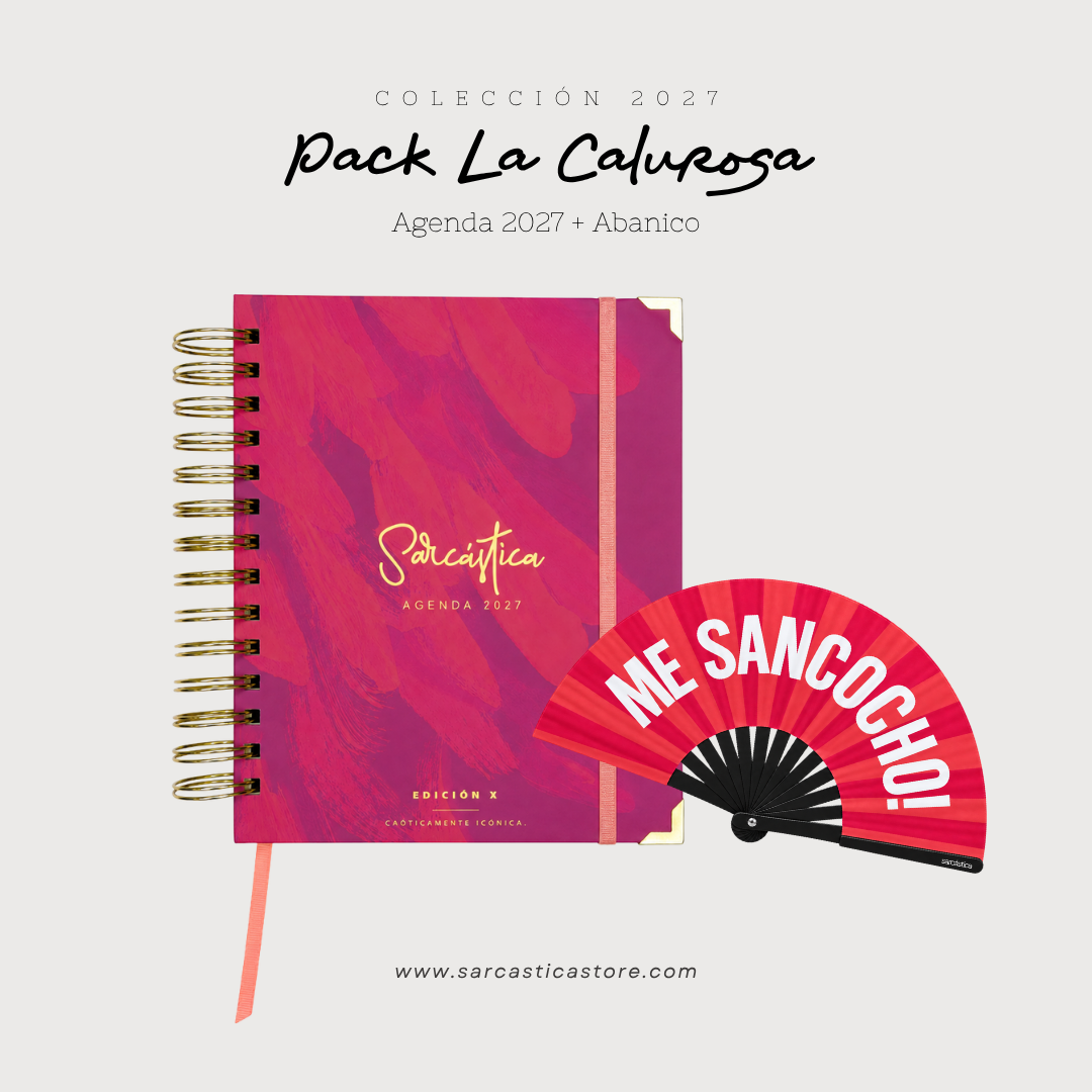 Pack Agenda: La Calurosa (Agenda Sarcástica 2027 + Abanico) (PREVENTA)