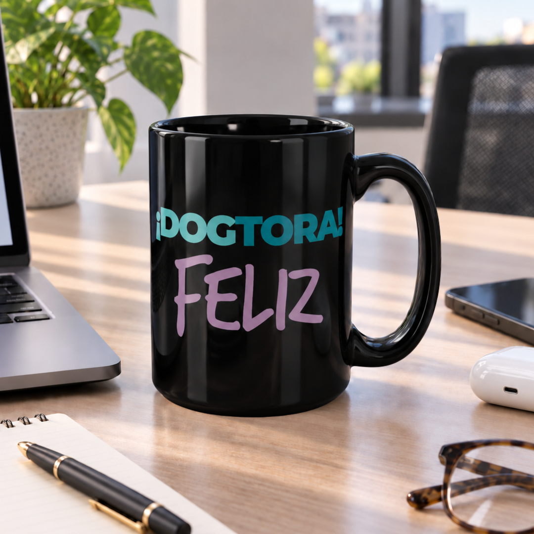 Taza Veterinaria ¡Dogtora! feliz