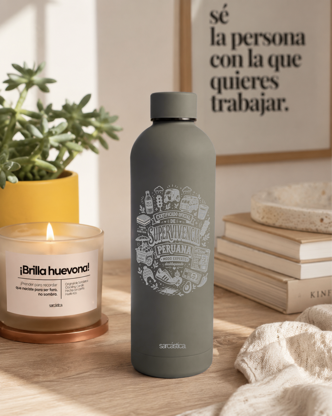 Botella Térmica Velvet: Supervivencia Peruana