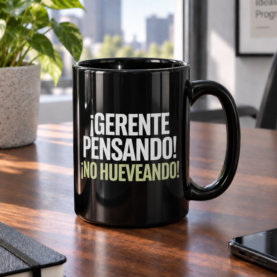 Taza Trabajo ¡Gerente pensando! ¡No hueveando!