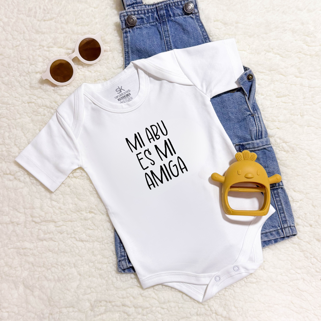 Body para Bebé Mamá - Mi abu es mi amiga