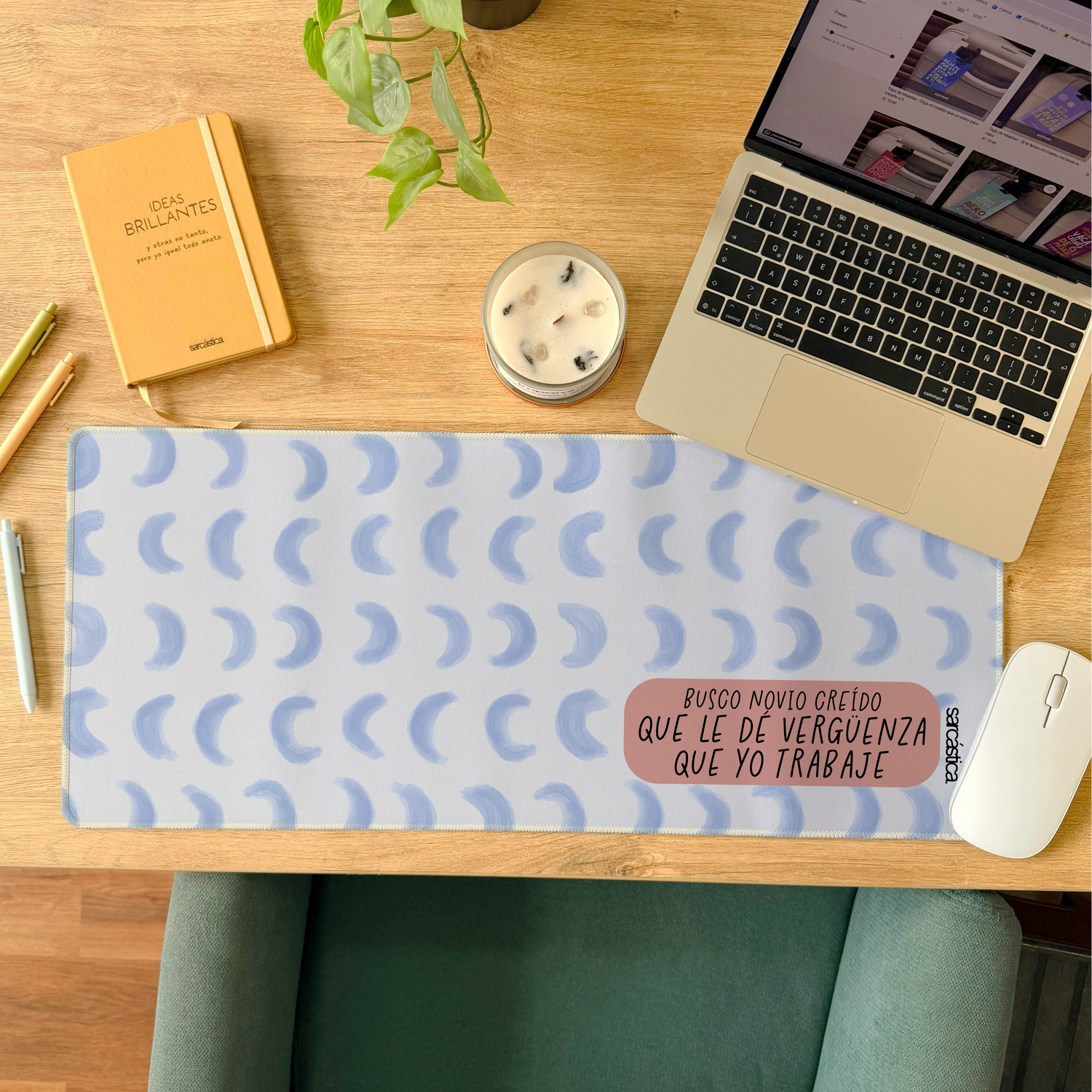 Mousepad ExtraLarge - Busco novio creído que le dé vergüenza que yo trabaje