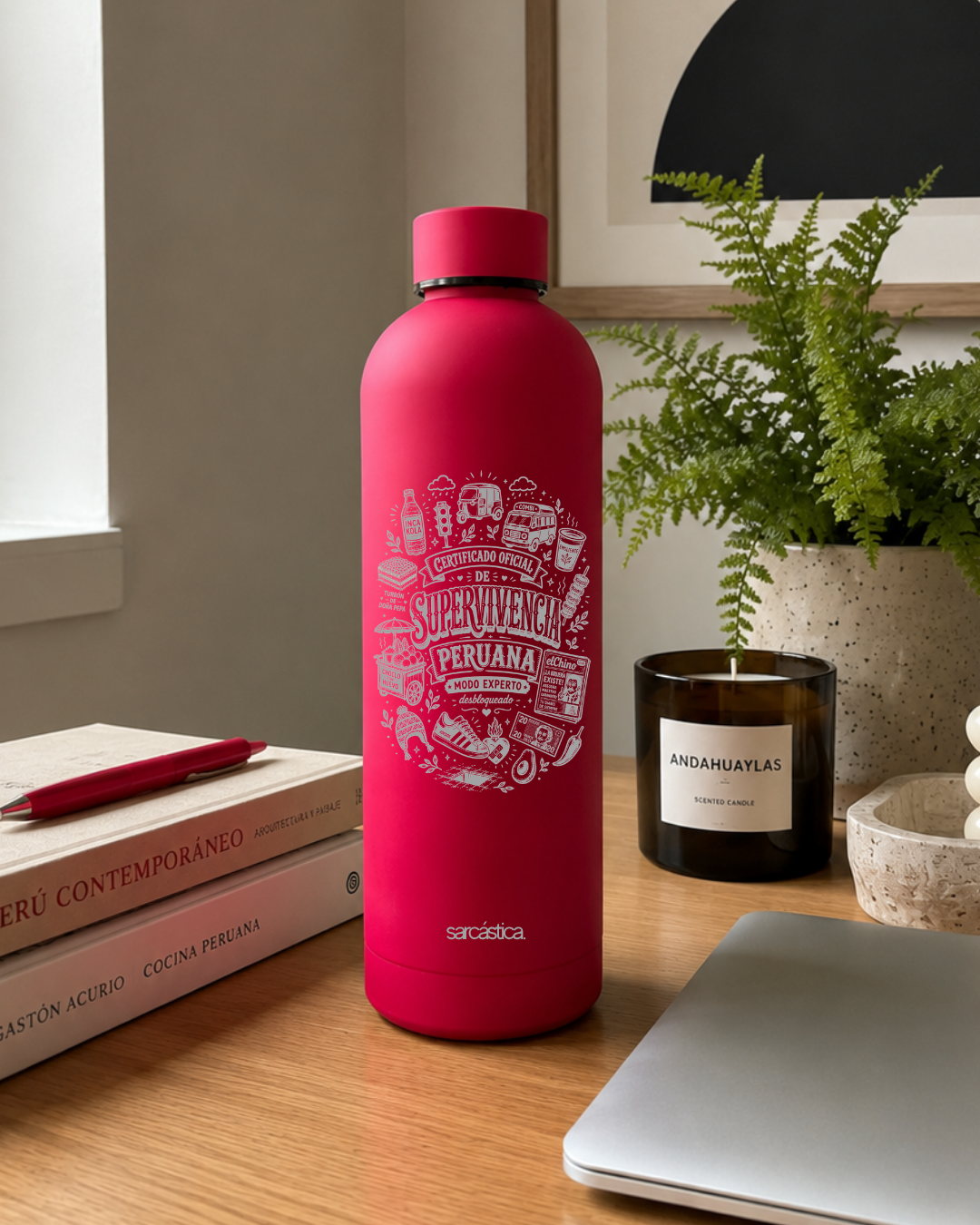Botella Térmica Velvet: Supervivencia Peruana