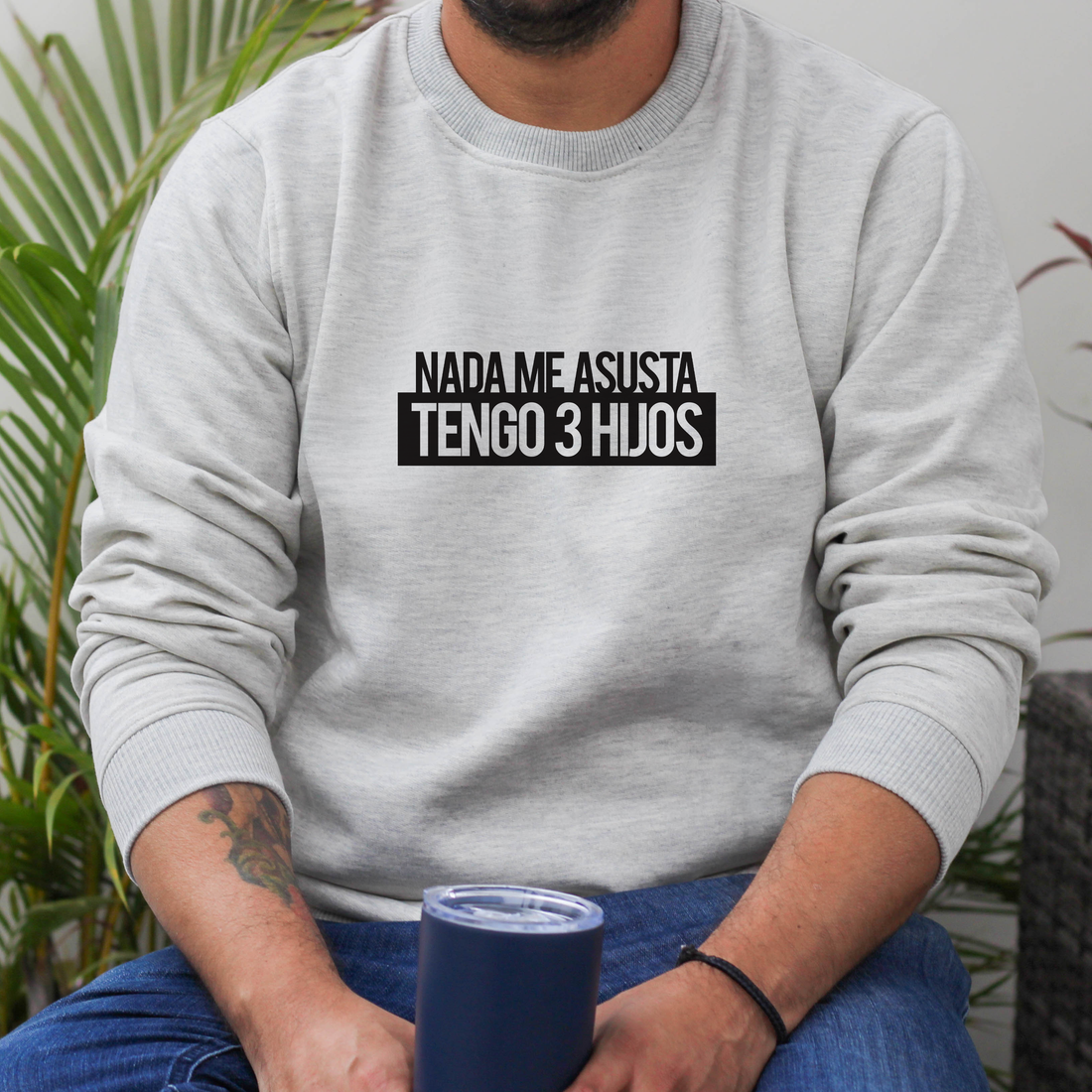 Polera Individual l Papá - Nada me asusta tengo 3 hijos