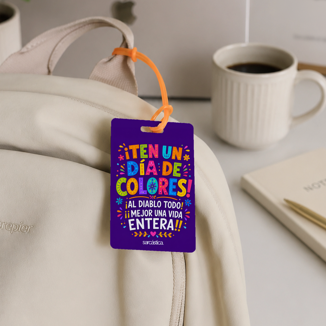 Tags de Mochila Escolar - ¡Ten un día de colores! ¡Al diablo todo!