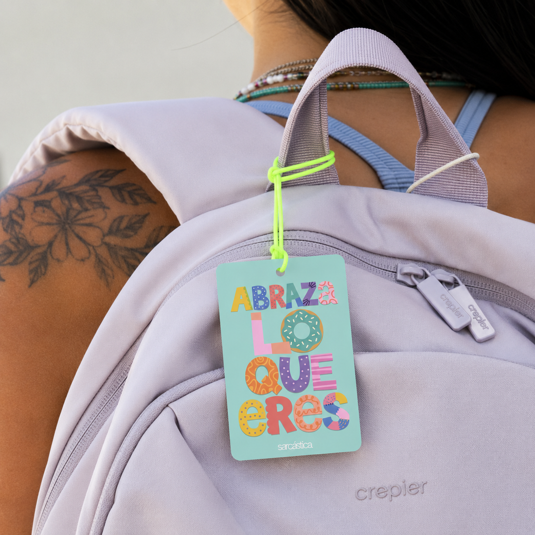 Tags de Mochila Escolar - Abraza lo que eres