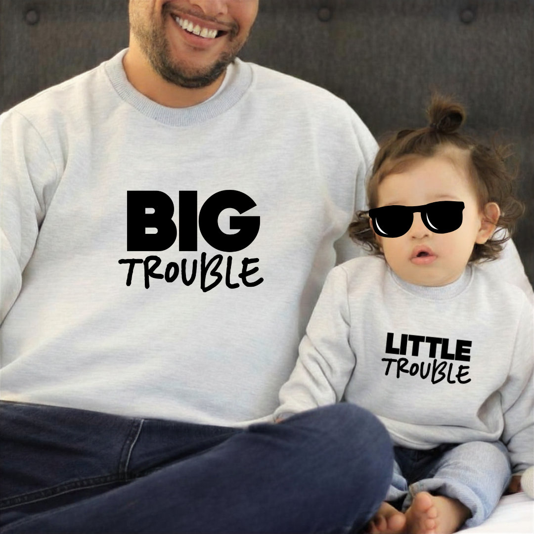 Poleras Match | Papá - Big Trouble
