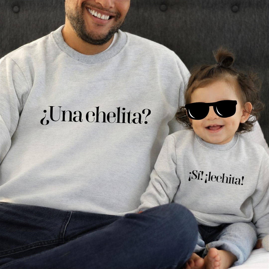 Poleras Match | Papá -  ¿Una chelita?