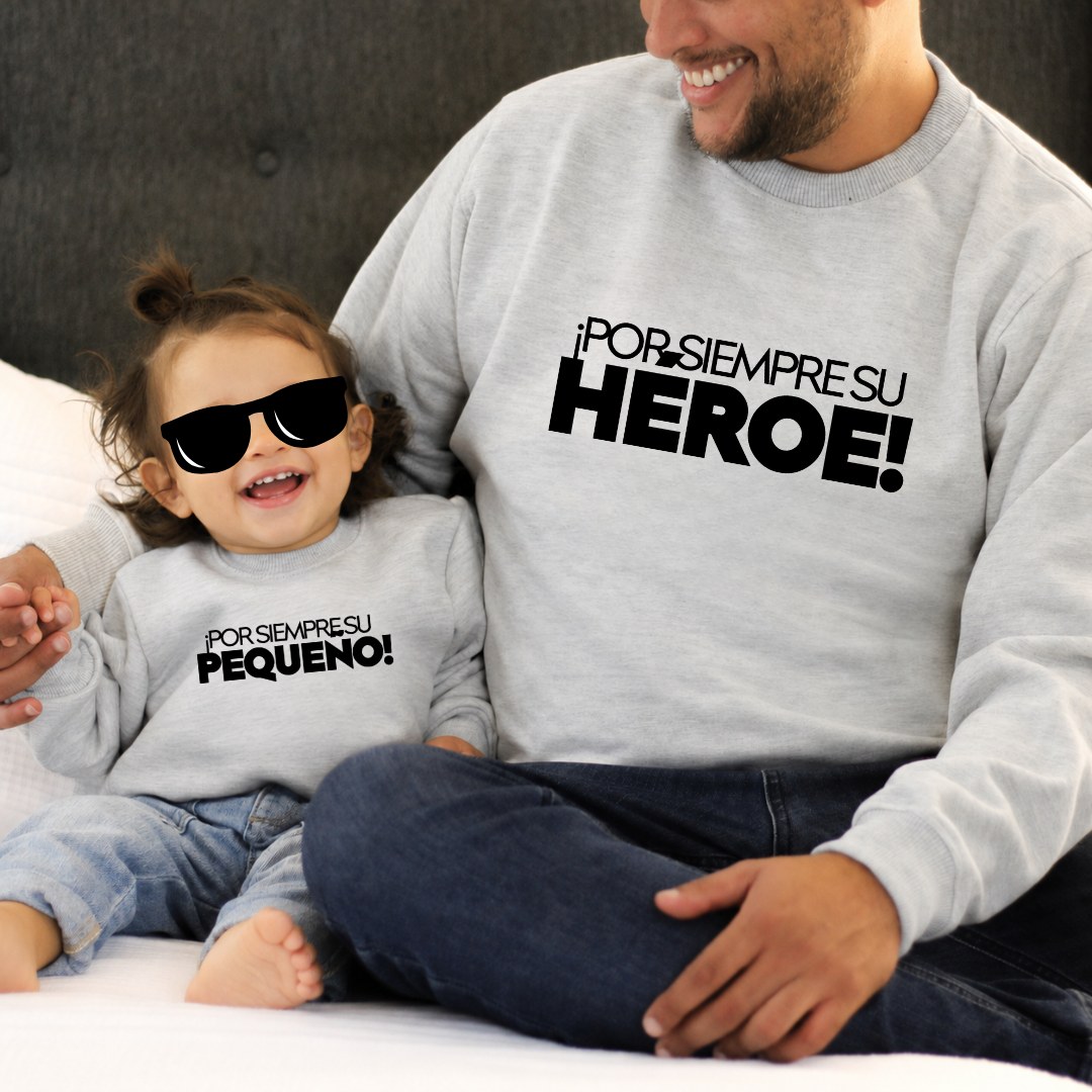 Poleras Match | Papá -  ¡Por siempre su héroe!