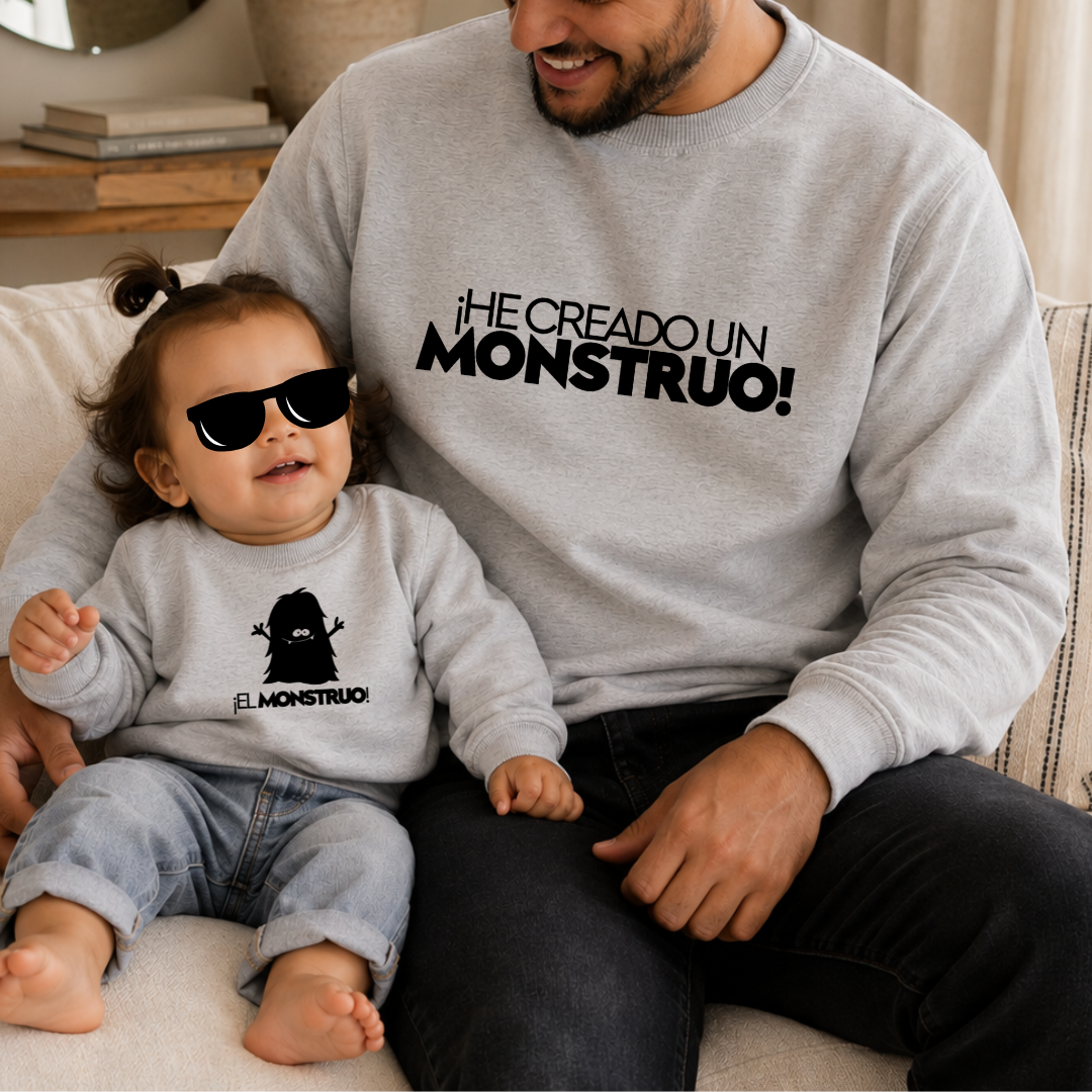 Poleras Match | Papá - ¡He creado un monstruo!