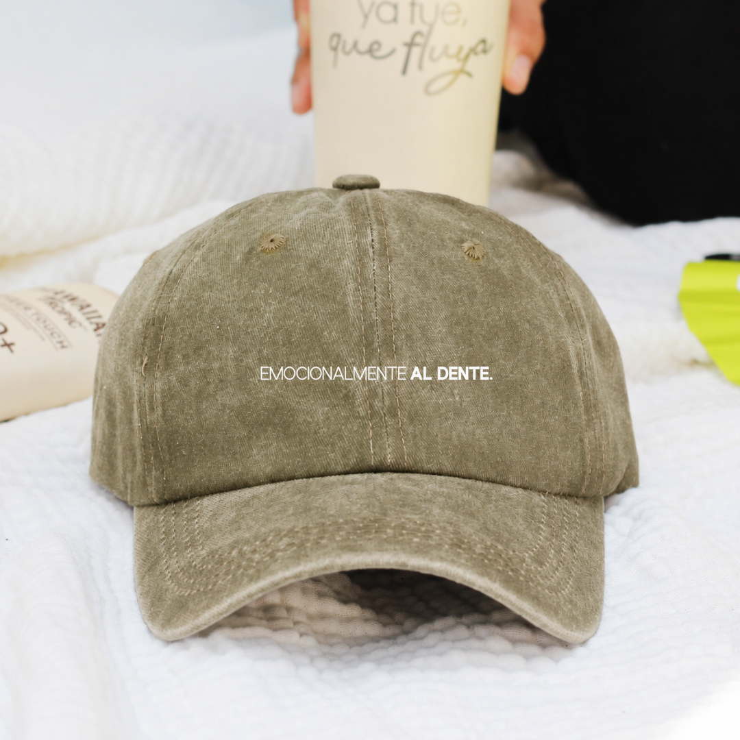 Gorra Washed - Emocionalmente al dente
