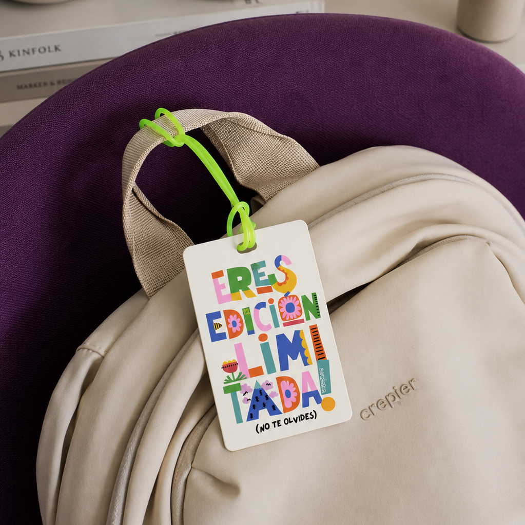 Tags de Mochila Escolar - Eres edición limitada (no te olvides)