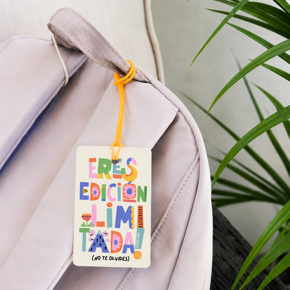 Tags de Mochila Escolar - Eres edición limitada (no te olvides)