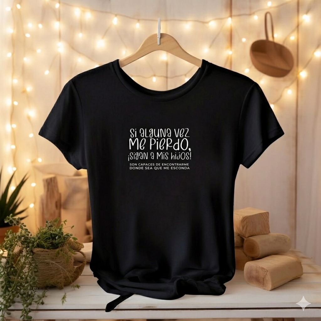 Polo Mujer Si alguna vez me pierdo, ¡Sigan a mis hijos!
