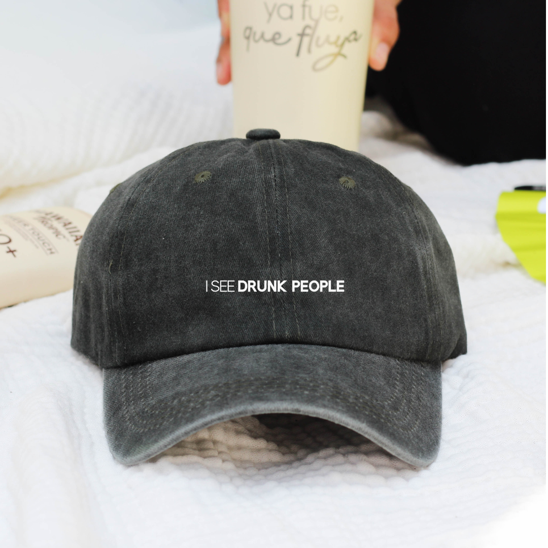 Gorra Washed - I see drunk people