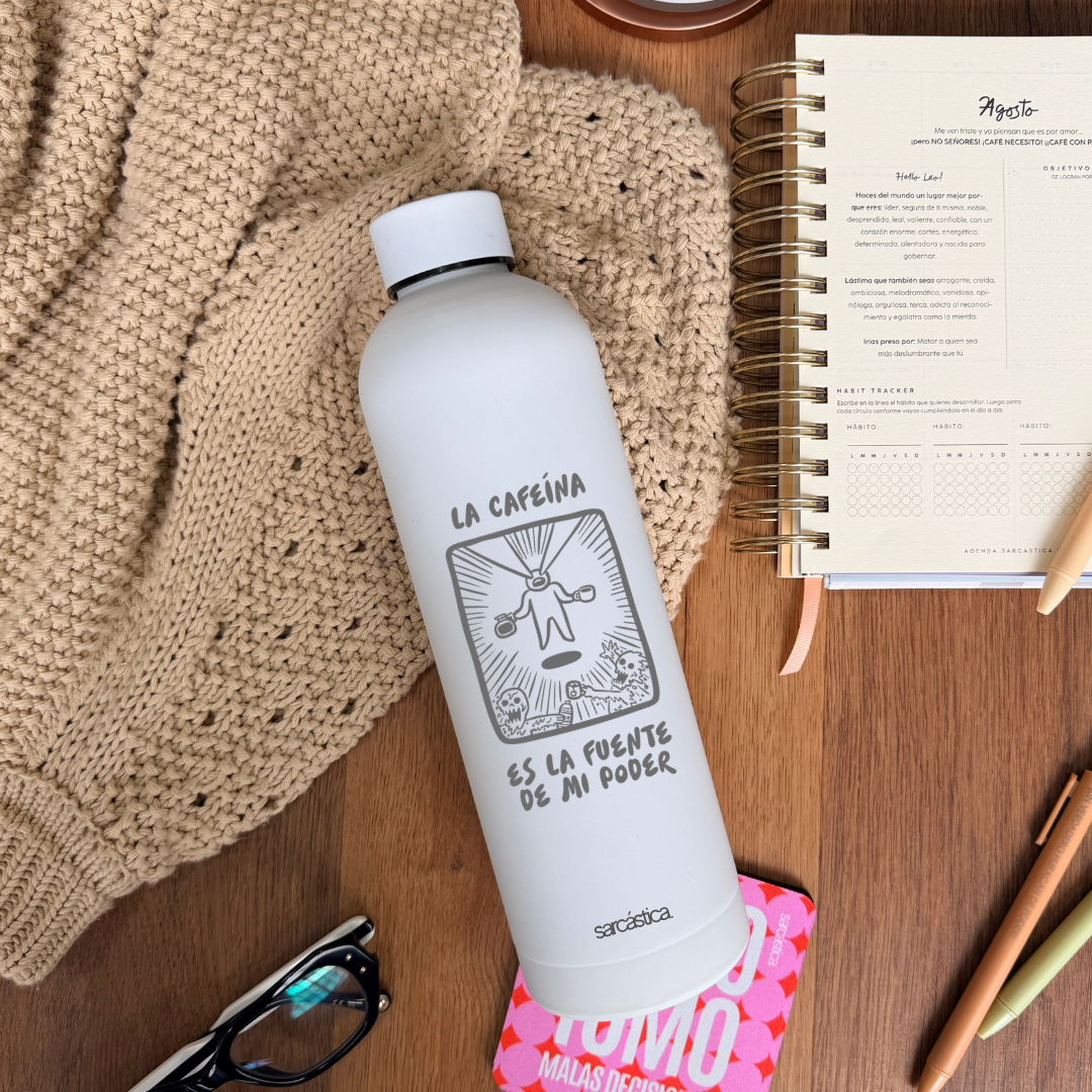 Botella Térmica Velvet: La cafeína es la fuente de mi poder