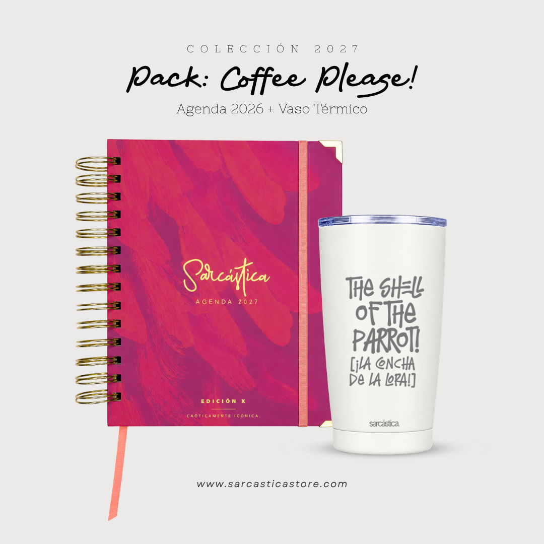 Pack Agenda: Coffee Please! (Agenda Sarcástica 2027 + Vaso Térmico) (PREVENTA)