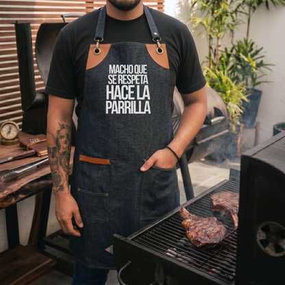 Mandil Edición Papá - Macho que se respeta hace la parrilla