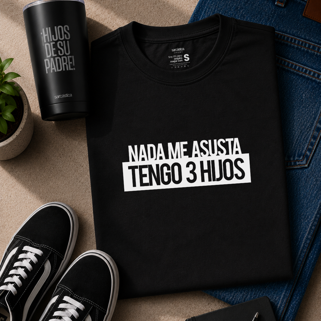 Polo Individuales l Papá - Nada me asusta. Tengo 3 hijos