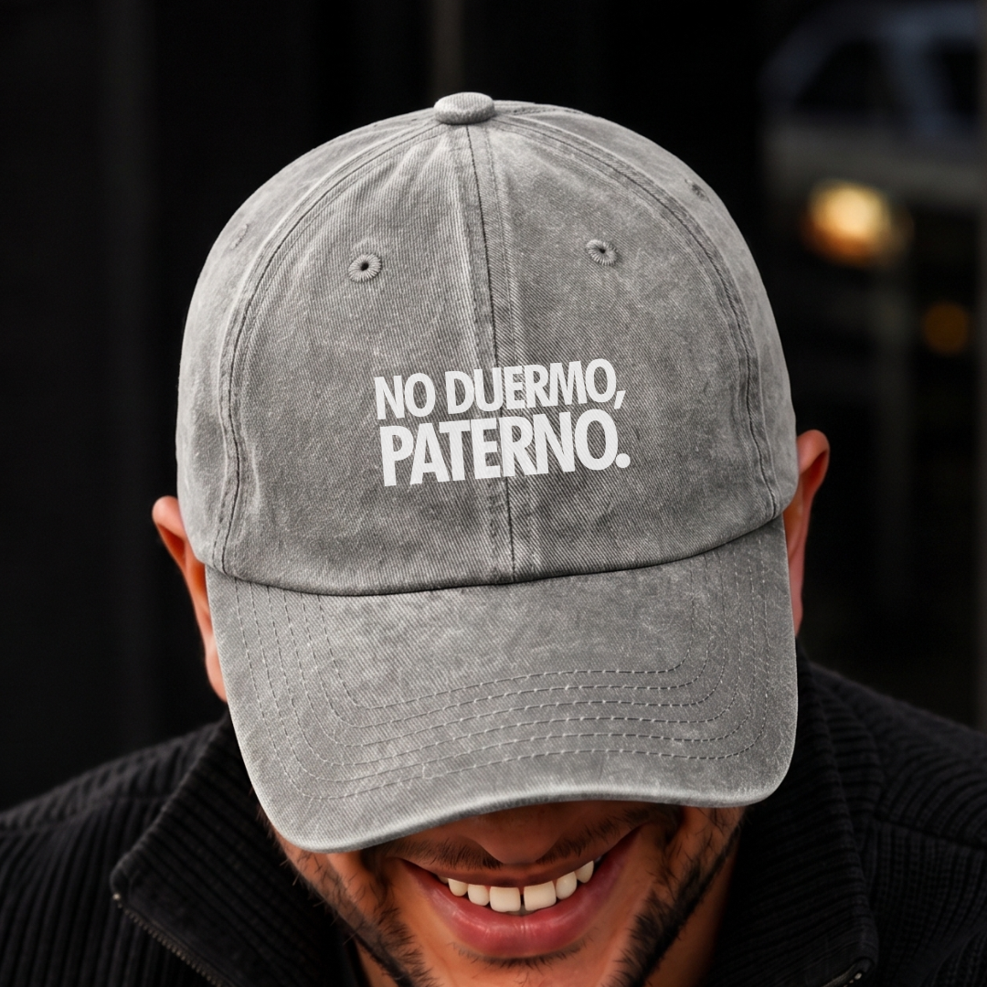 Gorra Washed l Papá - No duermo, paterno