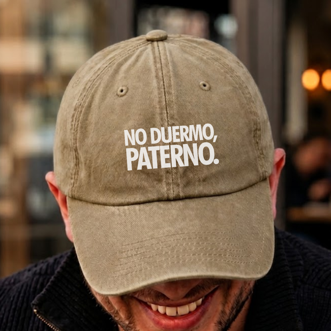 Gorra Washed l Papá - No duermo, paterno