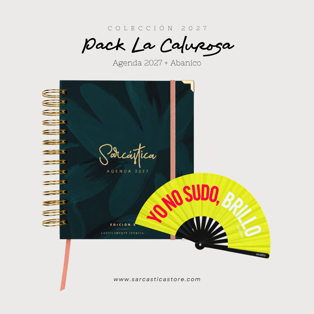 Pack Agenda: La Calurosa (Agenda Sarcástica 2027 + Abanico) (PREVENTA)