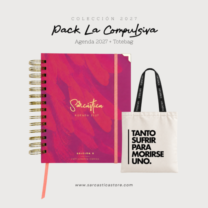 Pack Agenda: La Compulsiva (Agenda Sarcástica 2027 + Totebag) (PREVENTA)