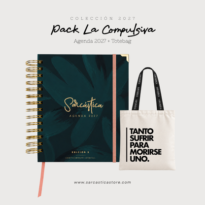 Pack Agenda: La Compulsiva (Agenda Sarcástica 2027 + Totebag) (PREVENTA)