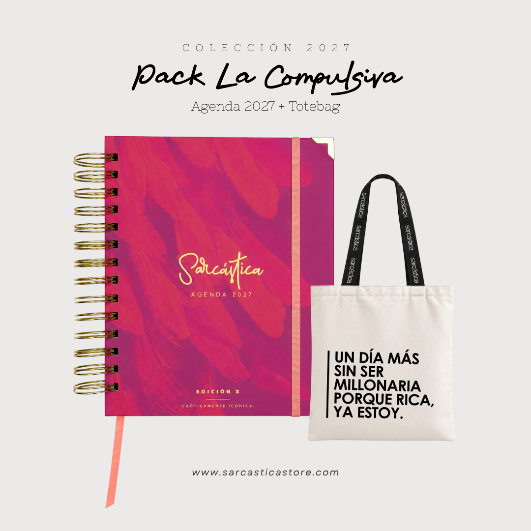 Pack Agenda: La Compulsiva (Agenda Sarcástica 2027 + Totebag) (PREVENTA)