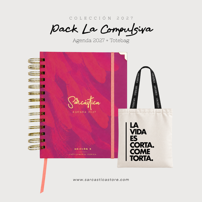 Pack Agenda: La Compulsiva (Agenda Sarcástica 2027 + Totebag) (PREVENTA)