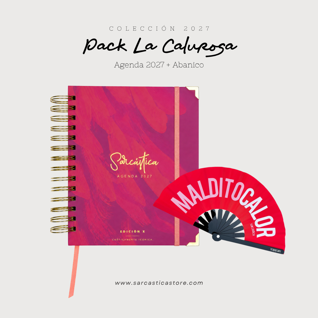Pack Agenda: La Calurosa (Agenda Sarcástica 2027 + Abanico) (PREVENTA)