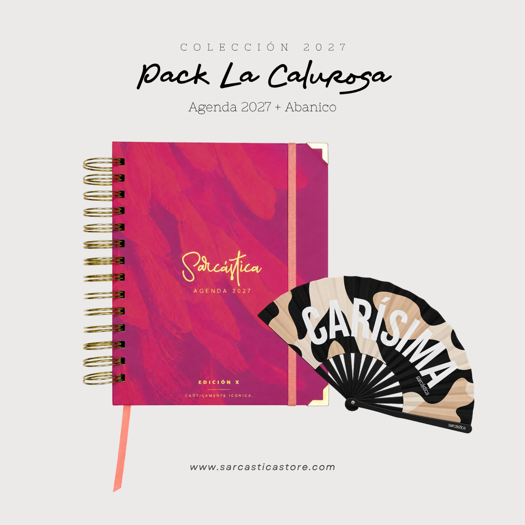 Pack Agenda: La Calurosa (Agenda Sarcástica 2027 + Abanico) (PREVENTA)