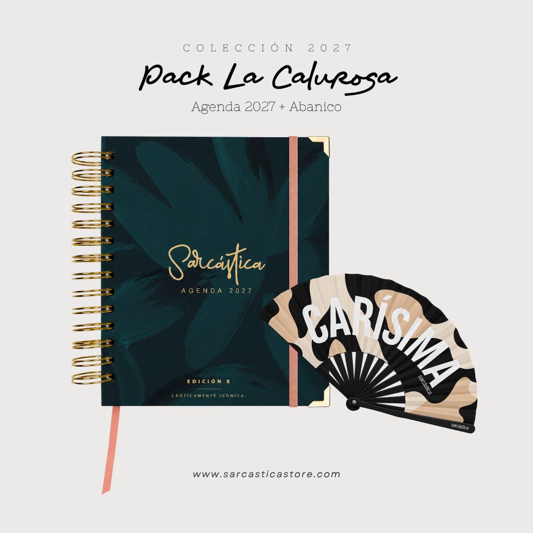 Pack Agenda: La Calurosa (Agenda Sarcástica 2027 + Abanico) (PREVENTA)