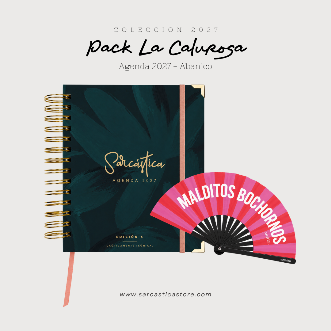 Pack Agenda: La Calurosa (Agenda Sarcástica 2027 + Abanico) (PREVENTA)