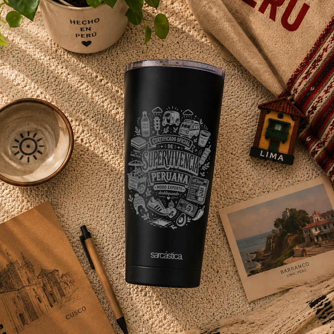 Vaso Térmico l Peruano - Certificado Oficial de Supervivencia Peruana