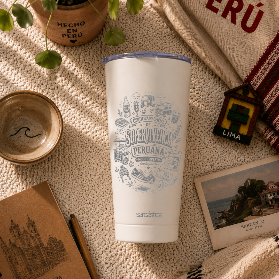 Vaso Térmico l Peruano - Certificado Oficial de Supervivencia Peruana