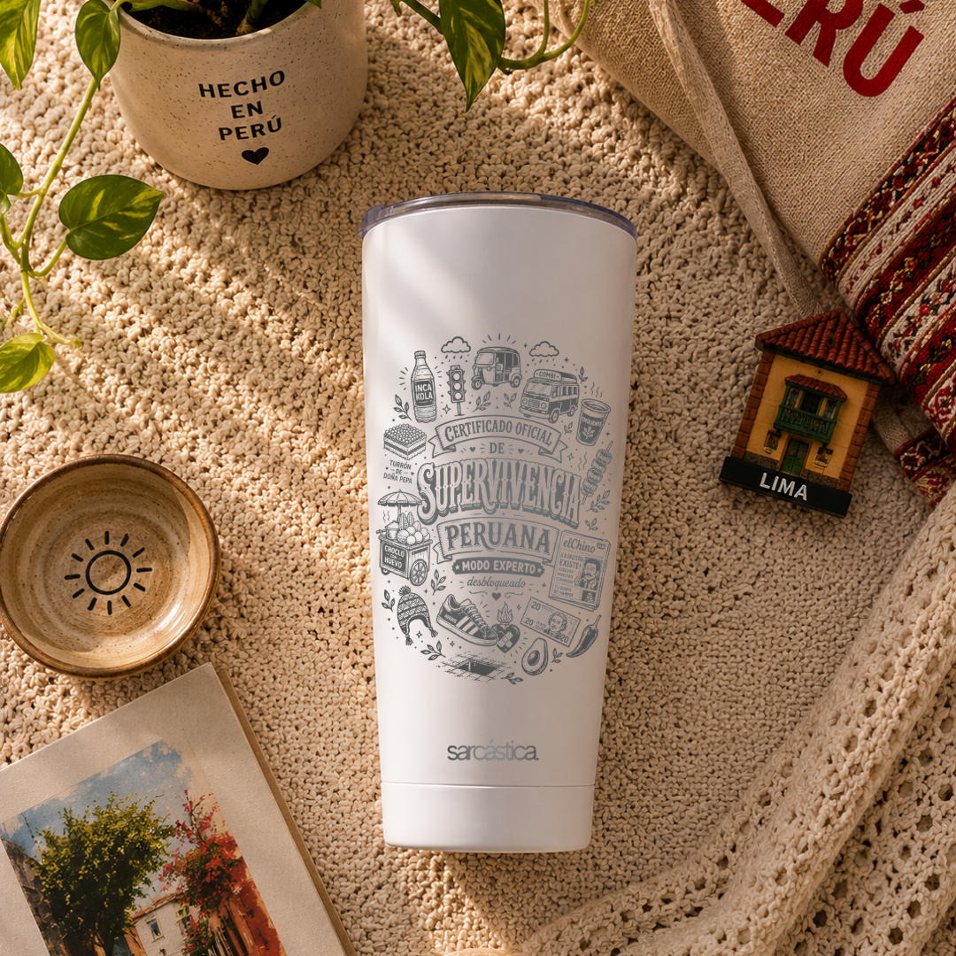 Vaso Térmico l Peruano - Certificado Oficial de Supervivencia Peruana
