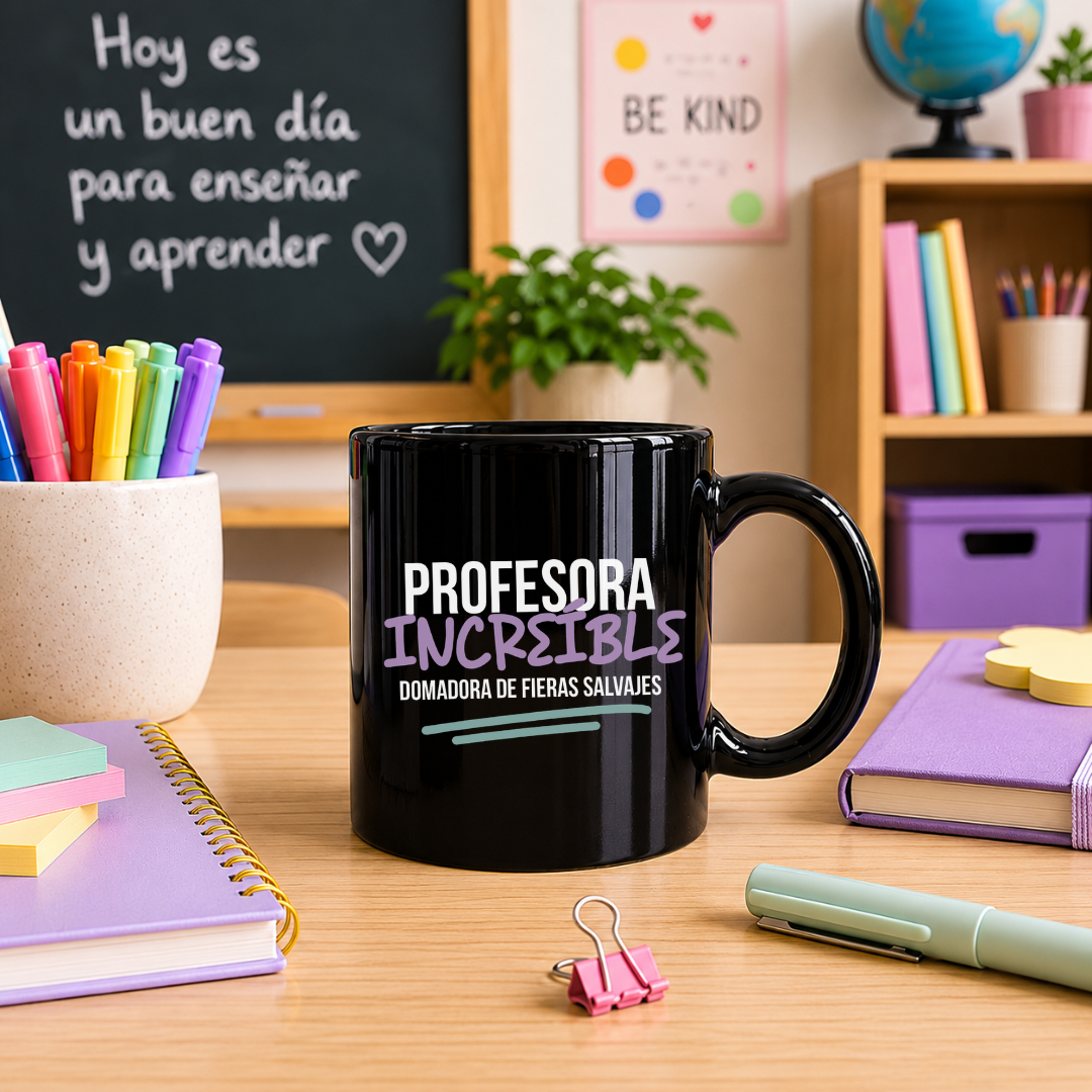 Taza l Para Maestra - Profesor@ increíble (Domador@ de fieras salvajes)