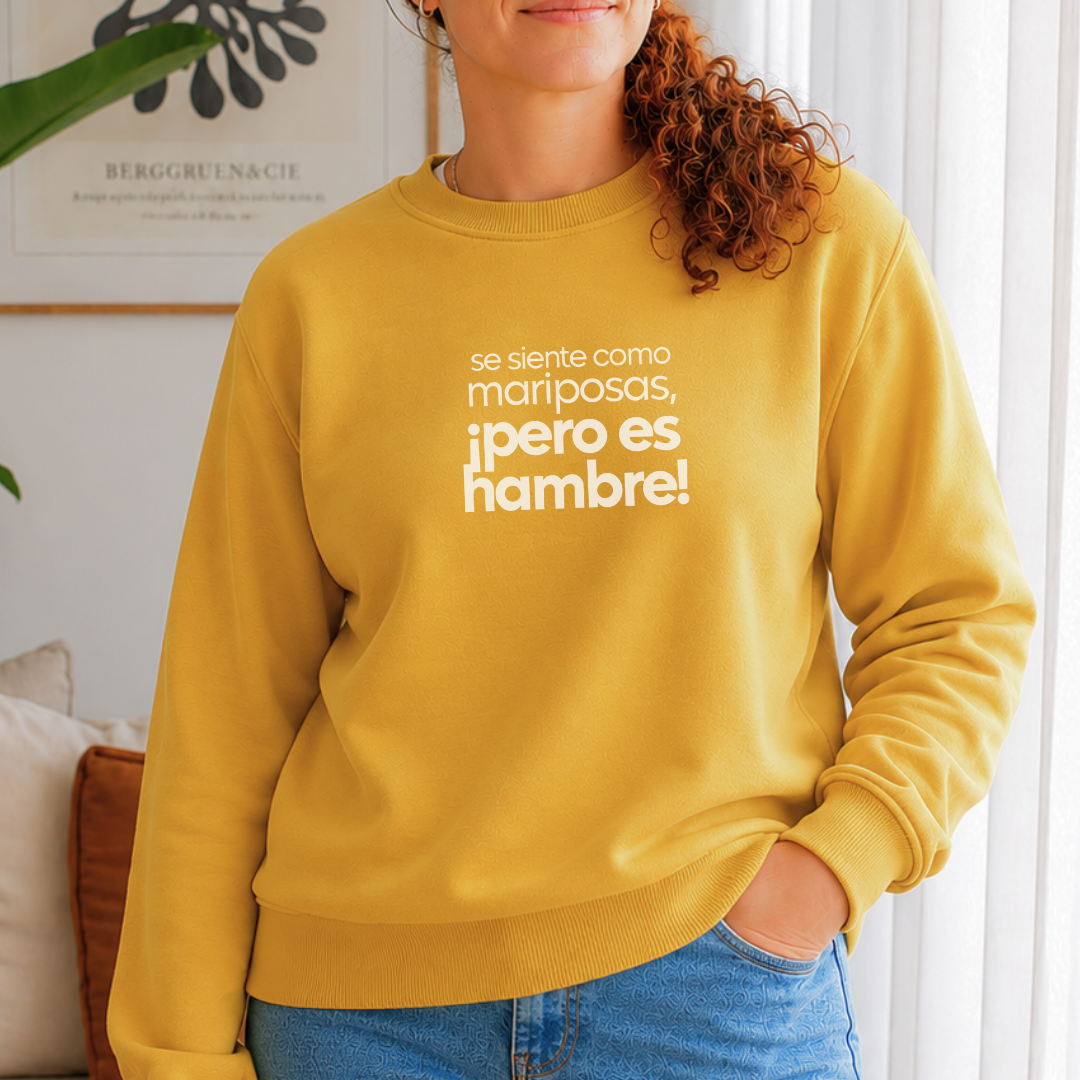Polera l Mujer - Se siente como mariposas, ¡pero es hambre!