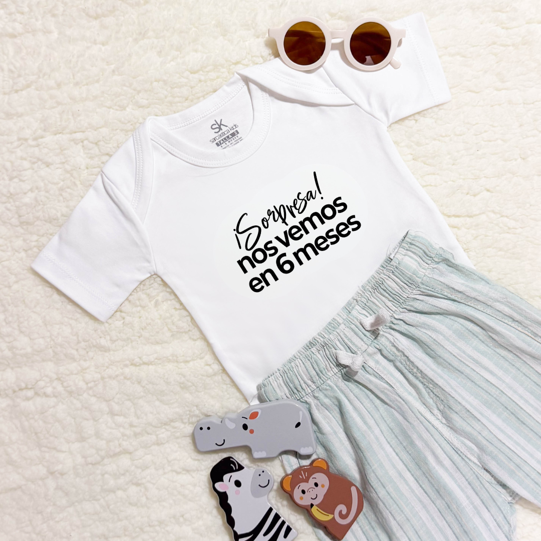 Body para Bebé - ¡Sorpresa! Nos vemos en 6 meses