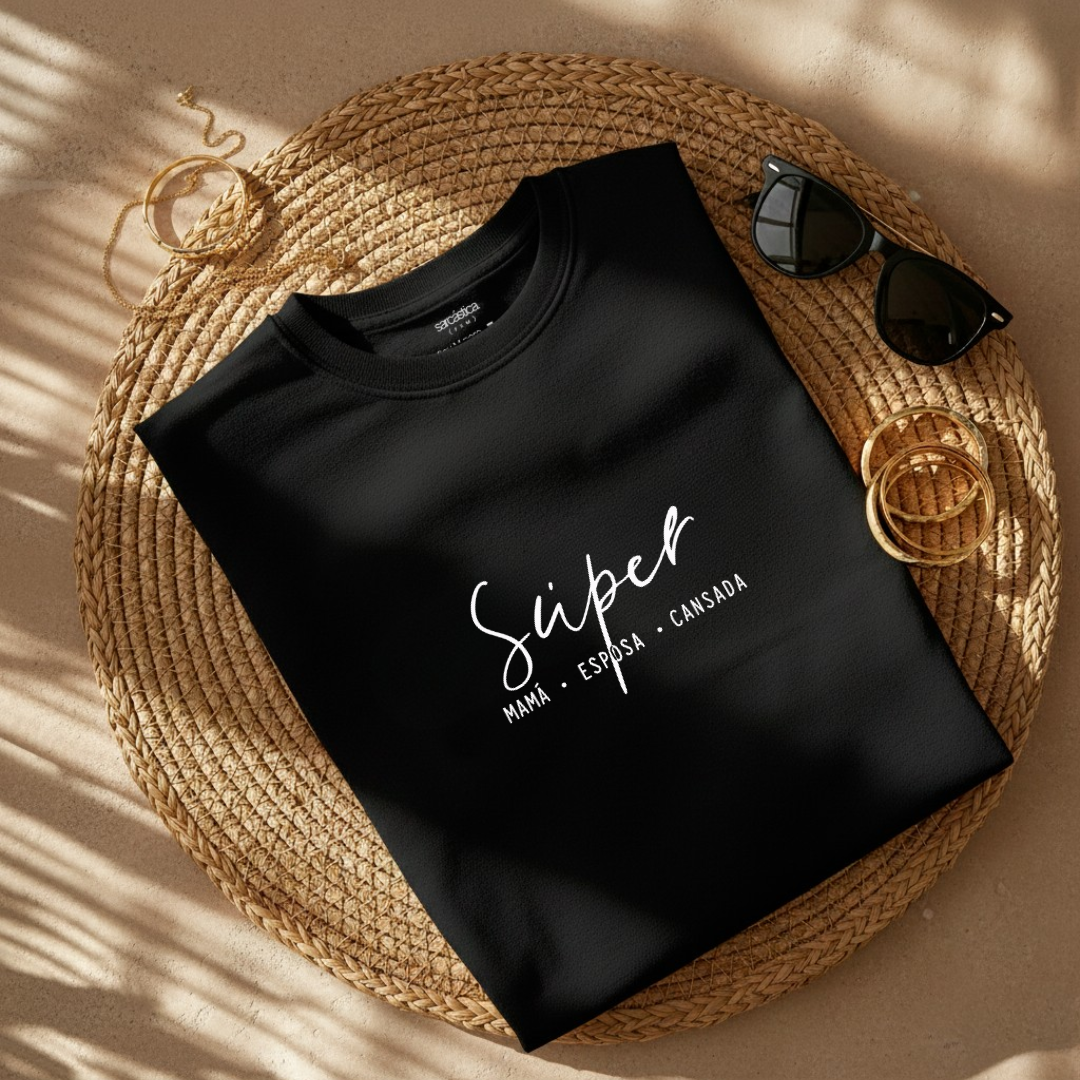 Polo Mujer Súper mamá, súper esposa, súper cansada