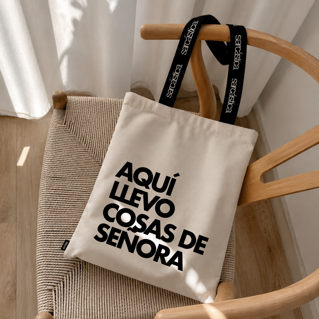 Totebag - Aquí llevo cosas de señora