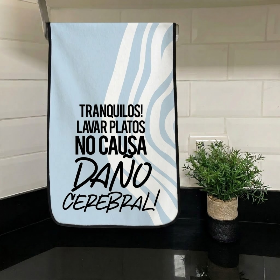 Secador - Tranquilos! Lavar platos no causa daño cerebral!