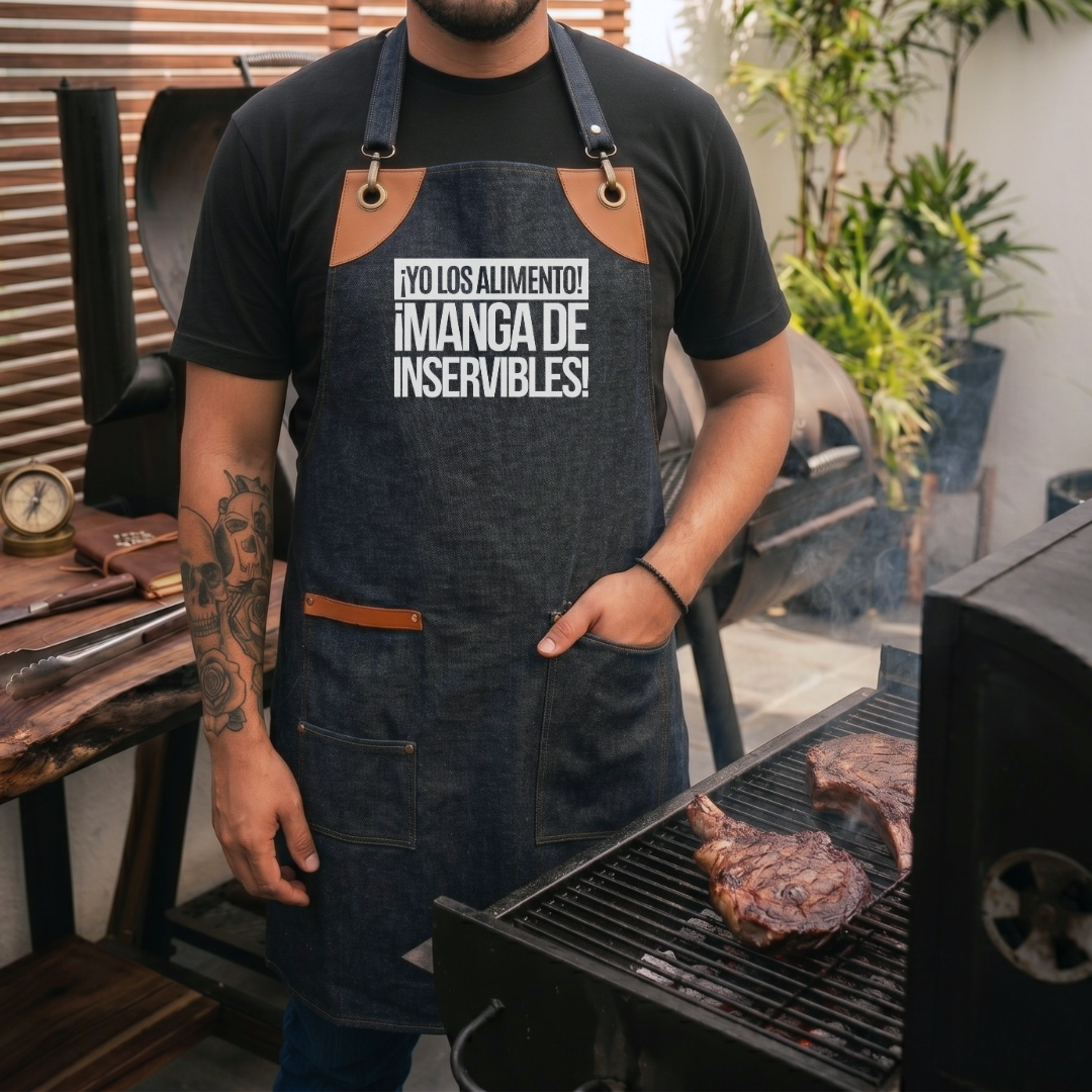Mandil Edición Papá - ¡Yo los alimento! ¡Manga de inservibles!