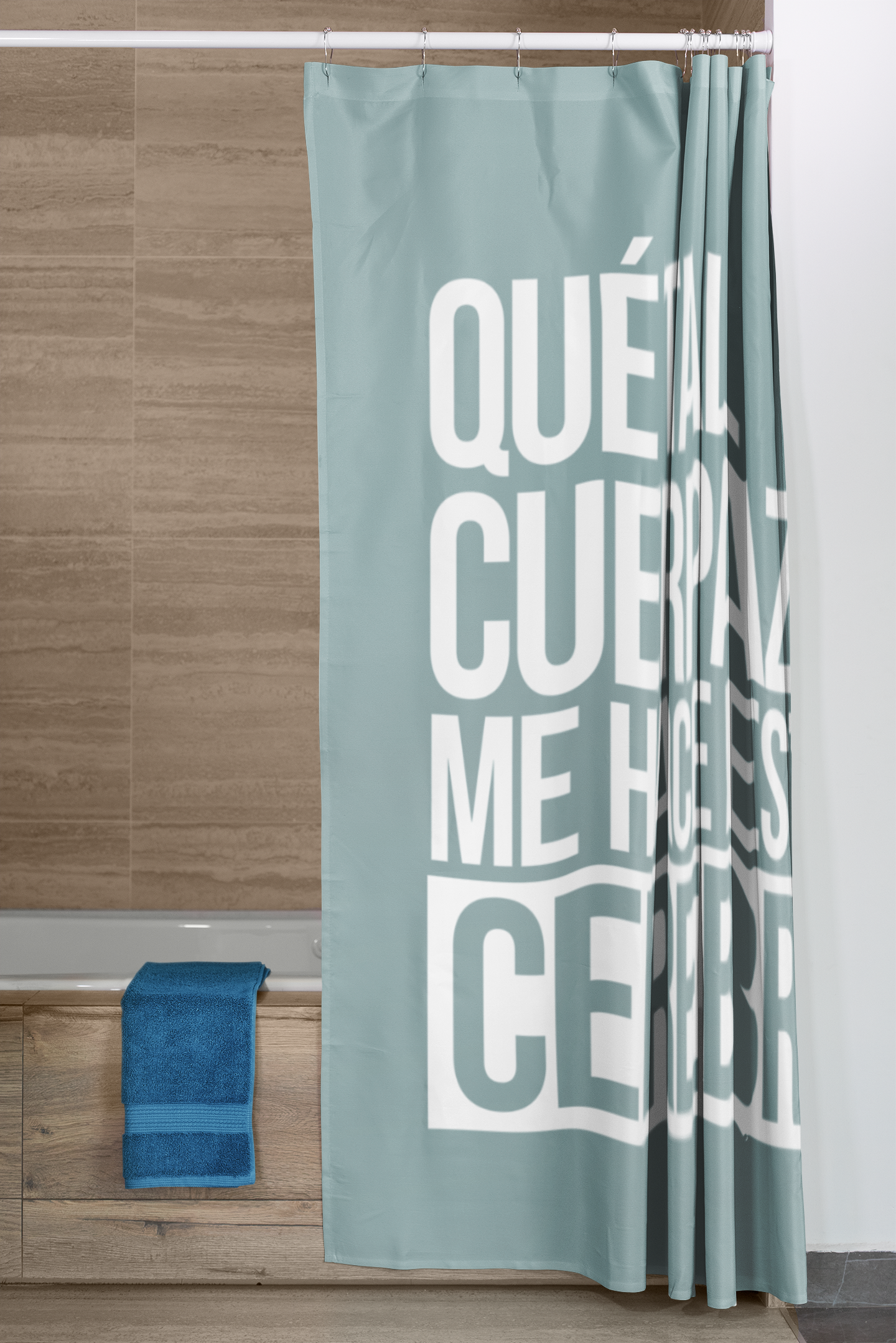Cortina de Baño: Que tal cuerpazo me hace este cerebro