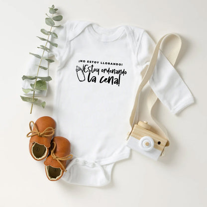 Body para Bebé ¡No estoy llorando! ¡Estoy ordenando la cena!