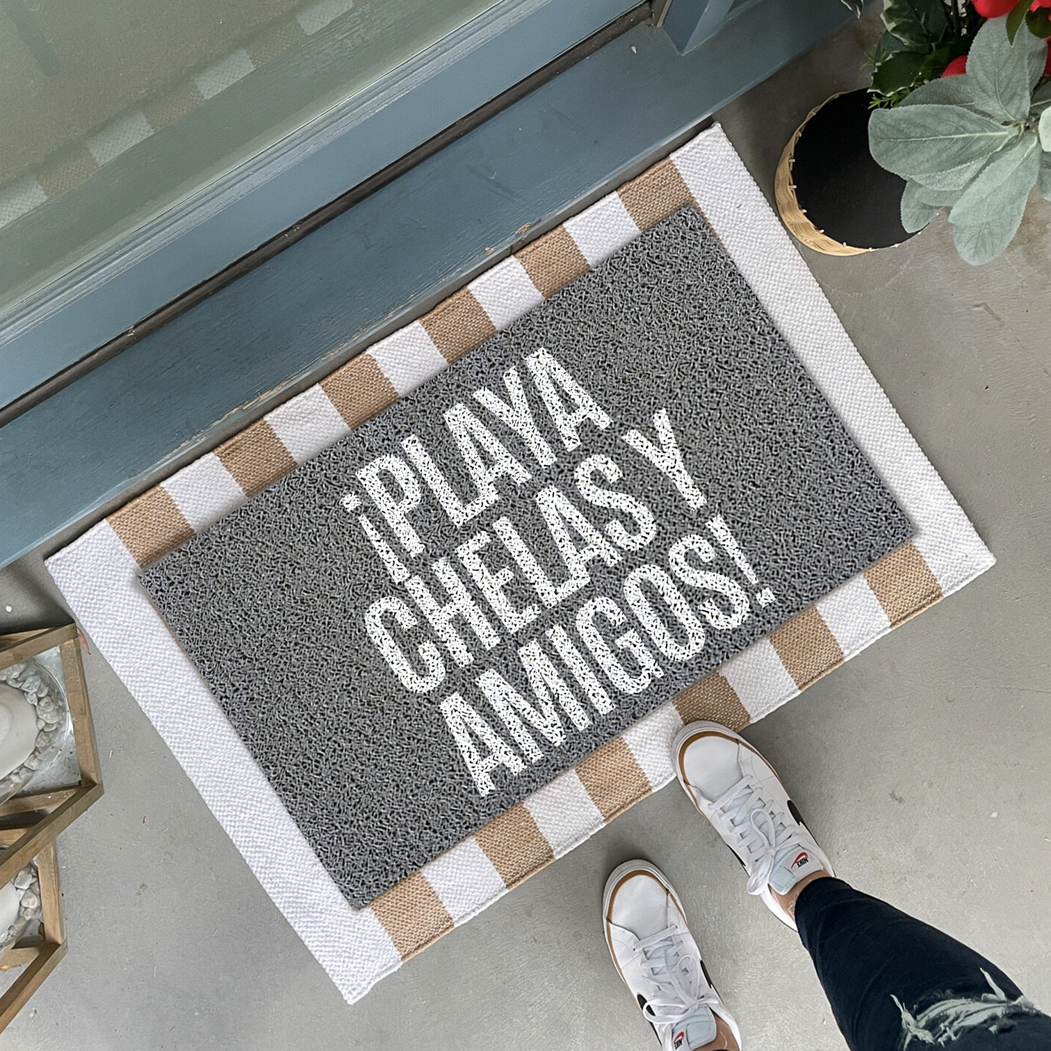 Felpudo Verano ¡Playa chelas y amigos!
